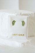 14k Earrings - Green Path