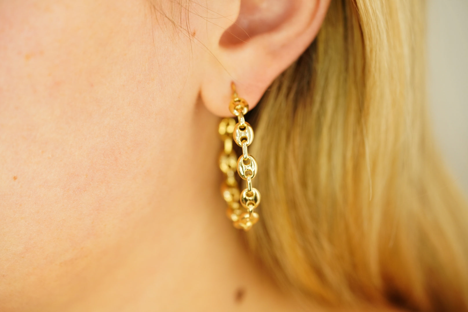 14k Small or Big Ball with Holes Hoops