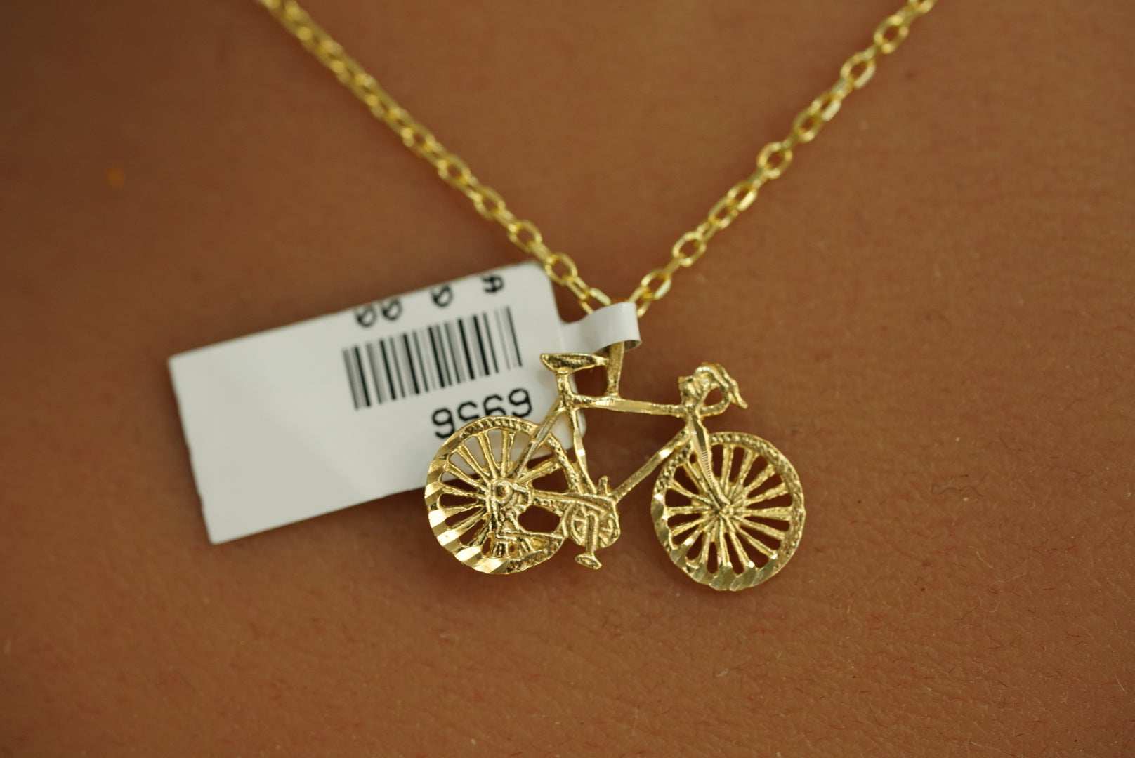 14k Bicycle Necklace