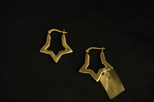 14k Star Hoops