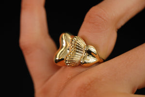 14k Triple Hearts Ring