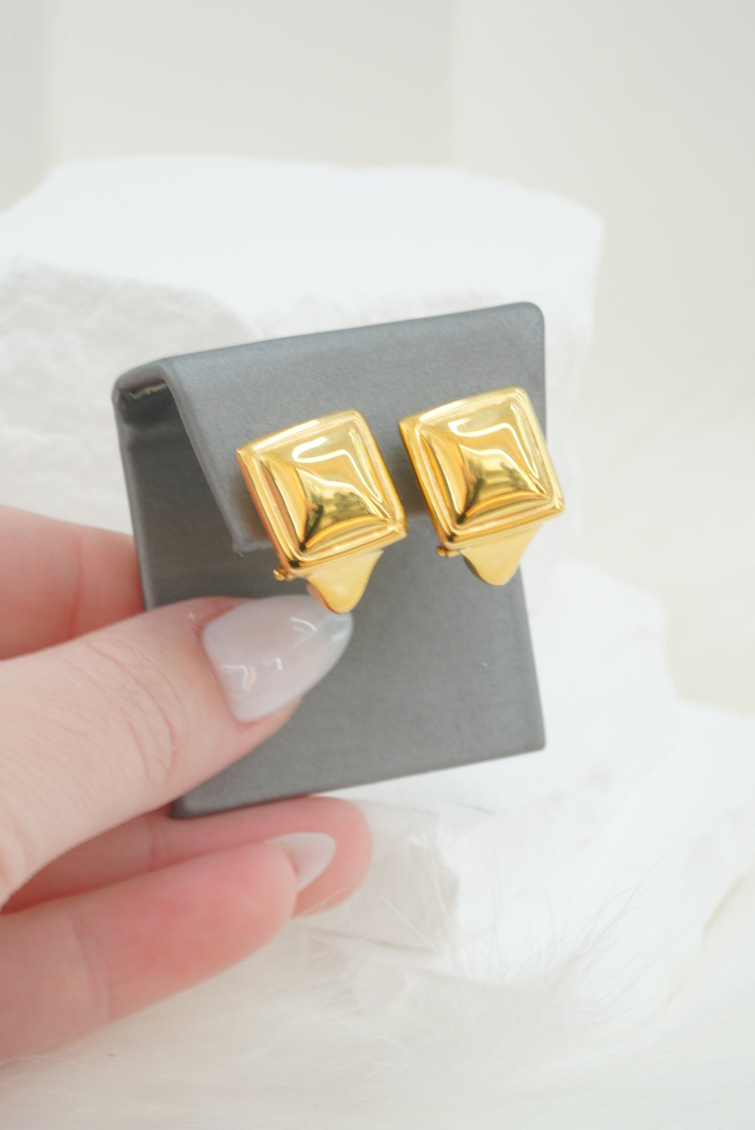 14k Earrings - Square Cone