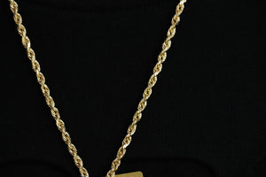 14k King Card Pendant with Rope Chain