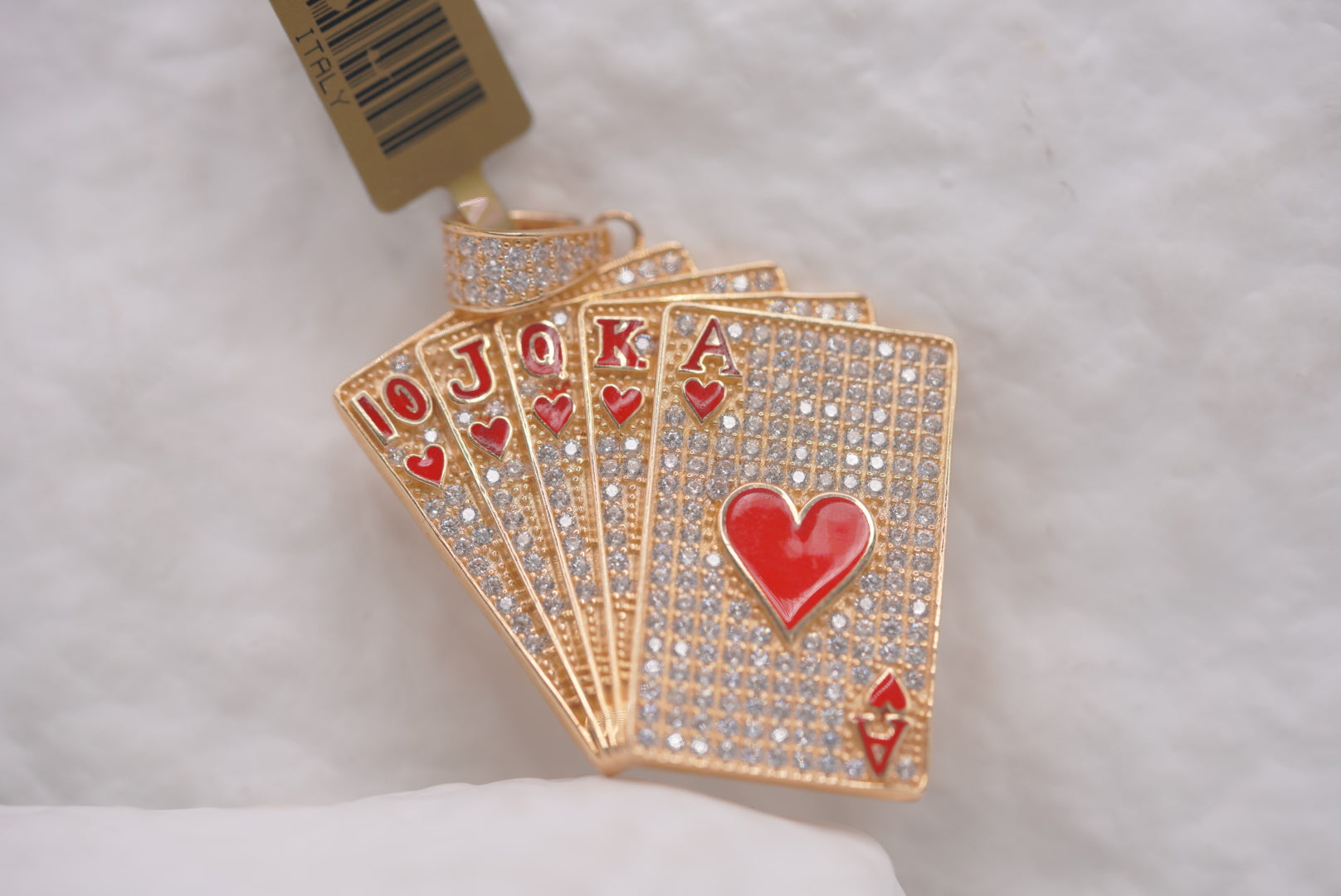 14k Men’s Pendant - Red Hearts