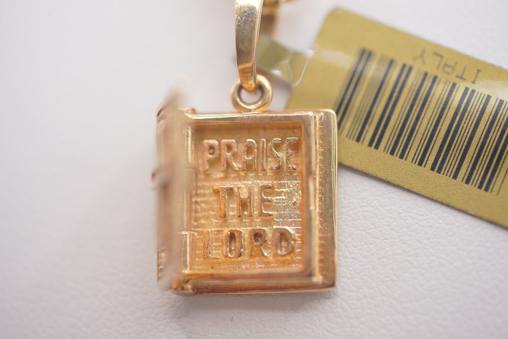 14k Cuban Link Chain with Pendant - Praise The Lord