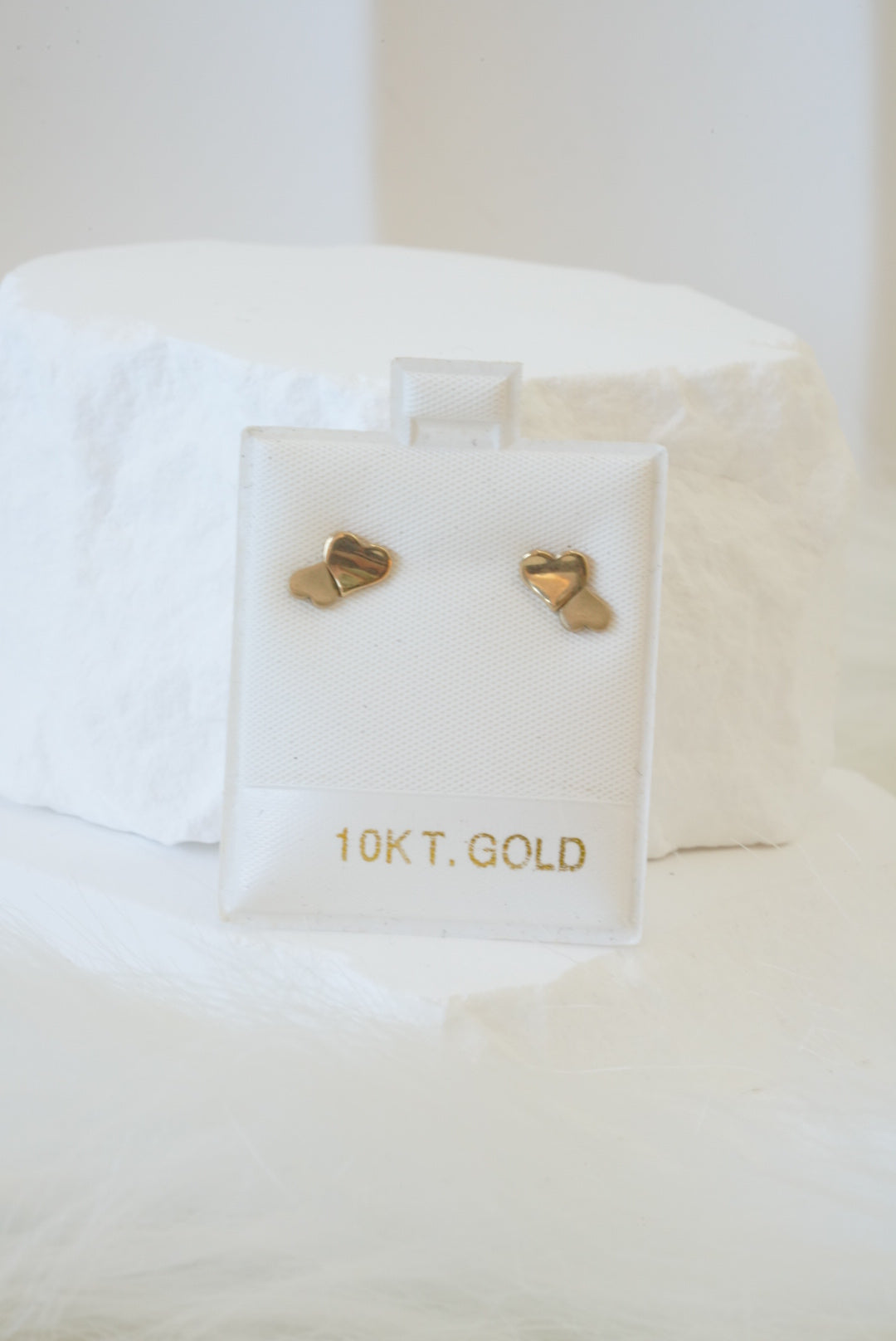 10k Earrings - Twin Hearts