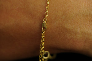 14k Pendant Hearts Bracelet