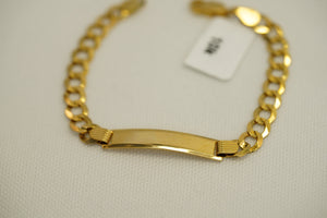 10k Diamond Cut ID Baby Bracelet