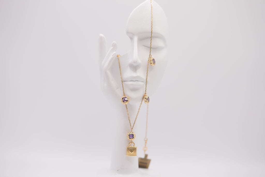 14k Necklace - Lock It