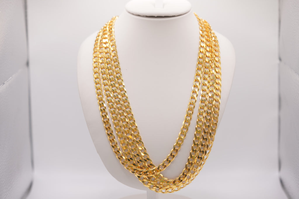 Silver Diamond Cut Chain - Bold Link