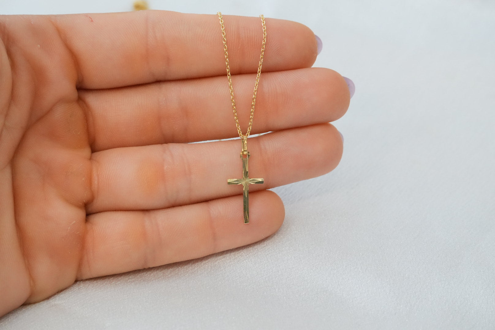18k Cross Necklace - Faith & Protection