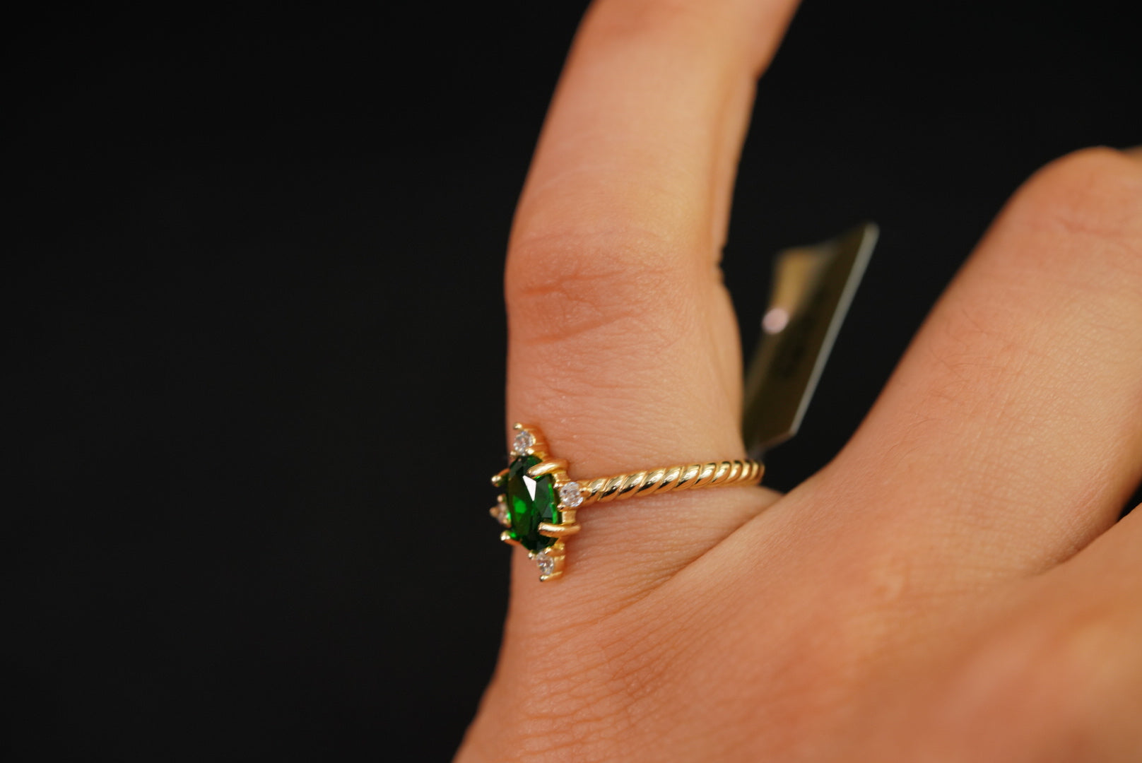 14k Green Stone Ring