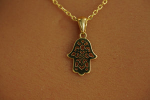 14k Hamsa Hand Necklace