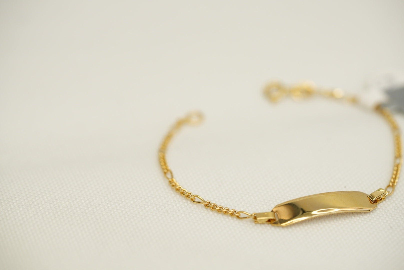 18k Cuban Link ID Baby Bracelet