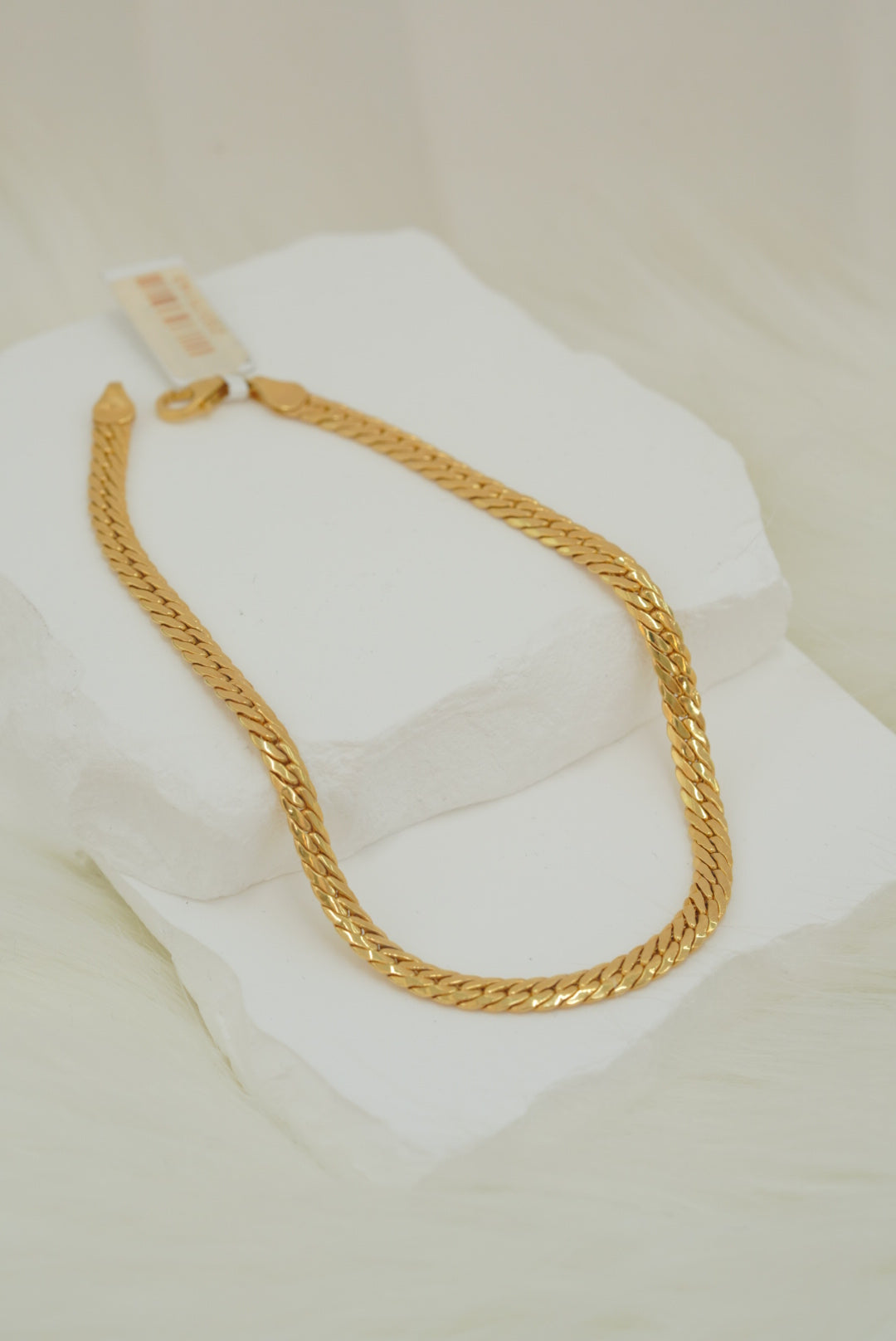 14k Anklet - Herringbone Style