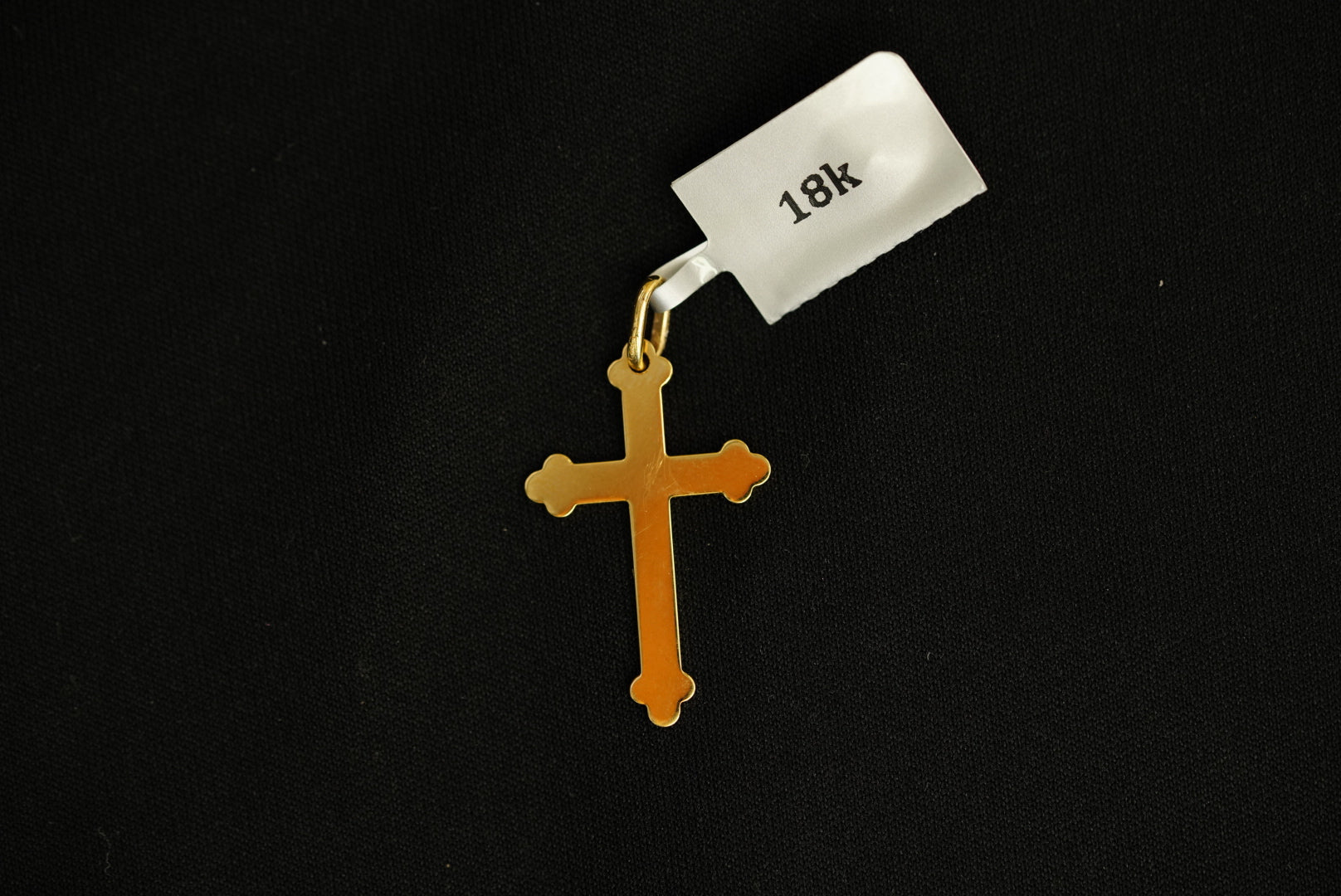 18k Abstract Chain with Cross Pendat