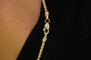 14k Rope Chain with Cross Pendant