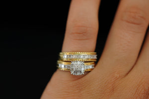 14k Diamond Matrimony Trio Ring Set