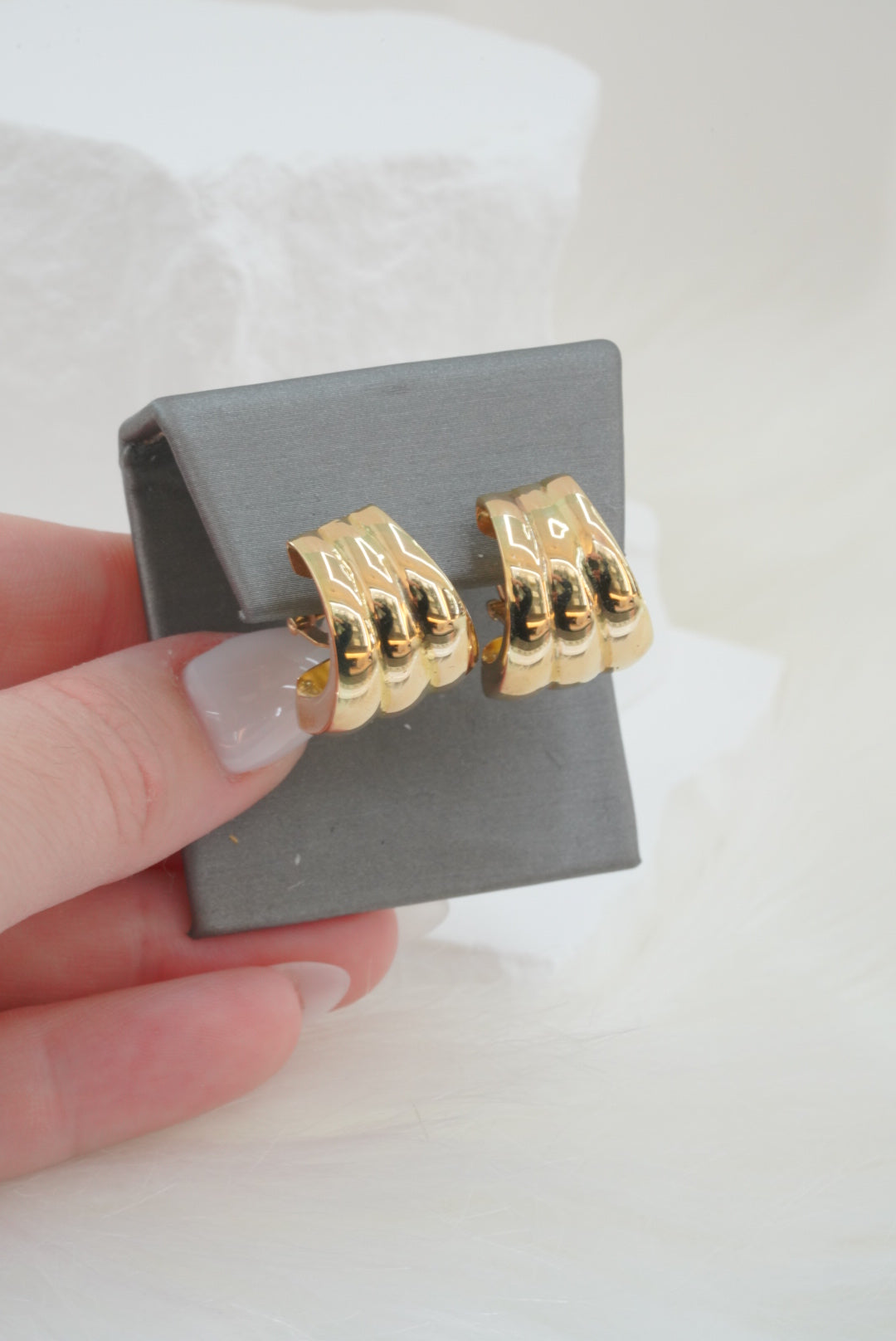 14k  Earrings - Triple Bold