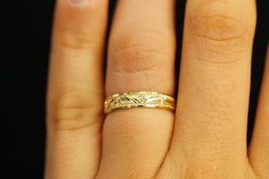 14k Duo Abstract Design Band Ring