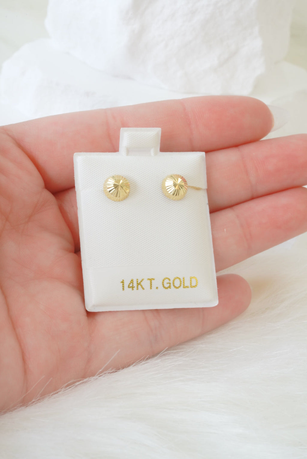 14 Baby Earrings - Textured Flat