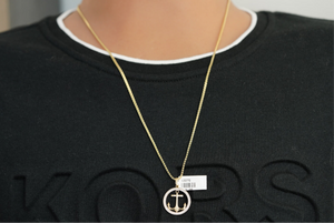 14k Anchor Pendant with Chain