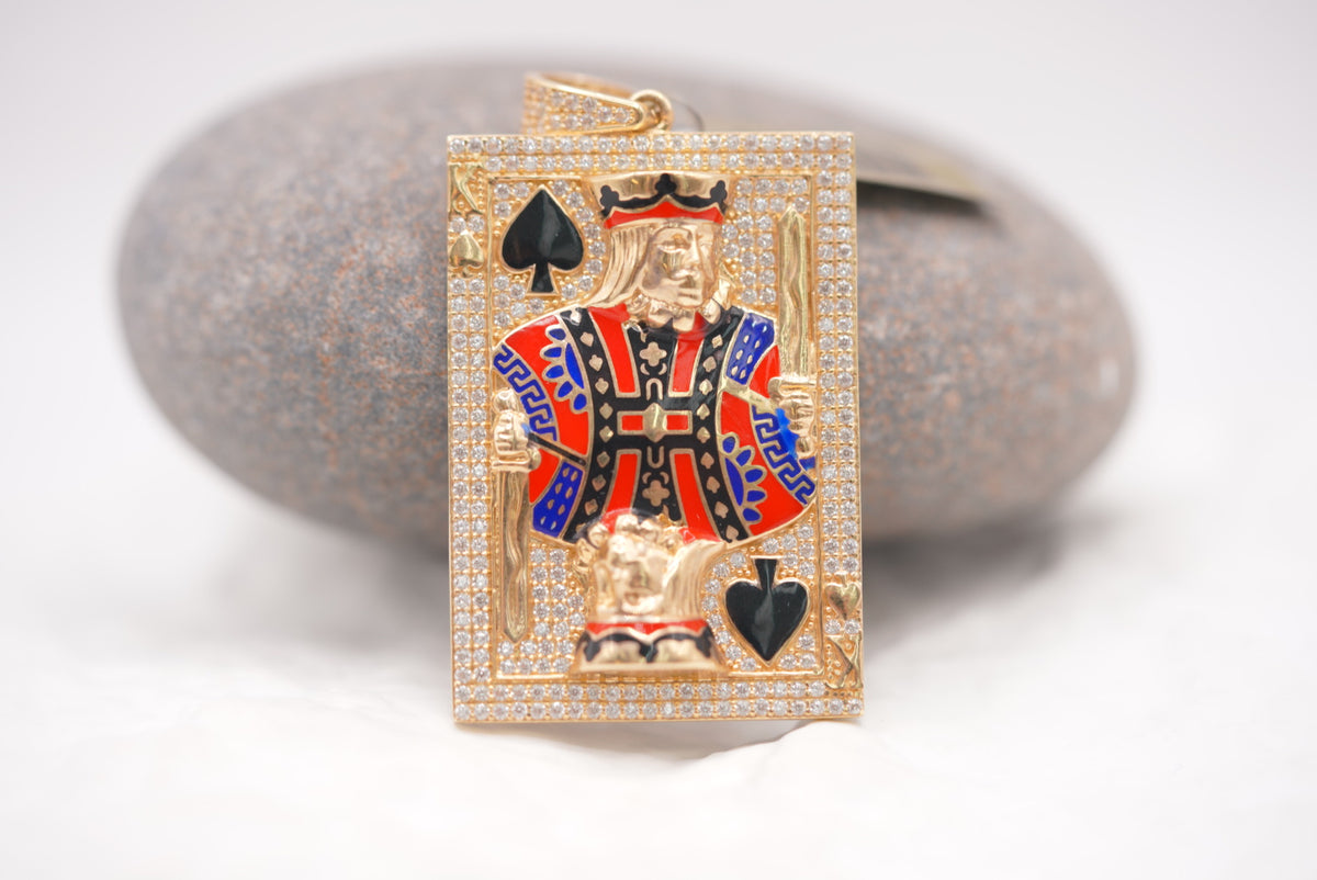 14k Pendant - King of Spades