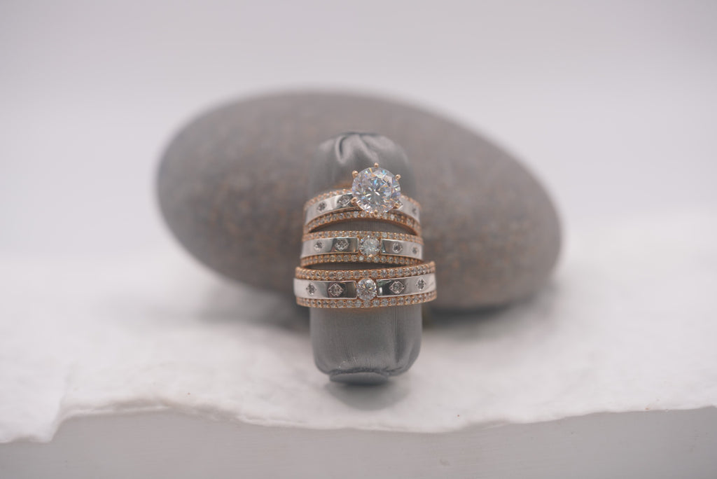 14k Matrimony Rings - In Love