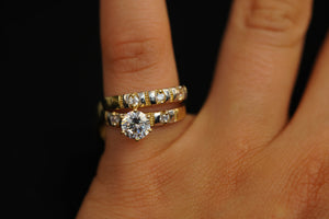 14k Two Gold Matrimony Trio Set