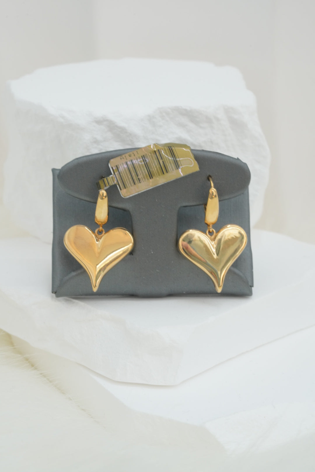 14k Drop Earrings - Bold Hearts