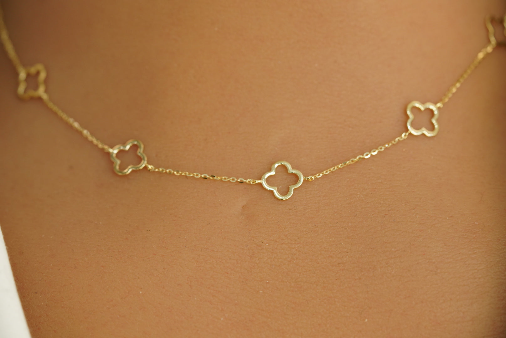 14k Flowers Necklace