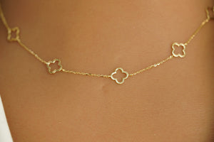 14k Flowers Necklace