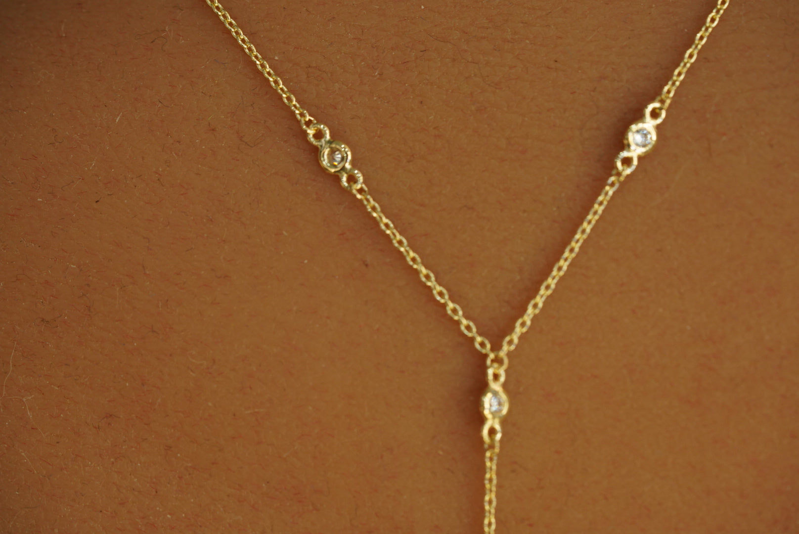 14k Mini Crystals Necklace