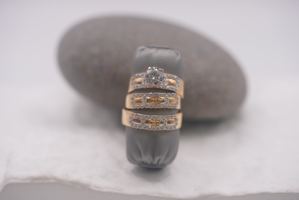 14k Matrimony Rings - Amor Vincit