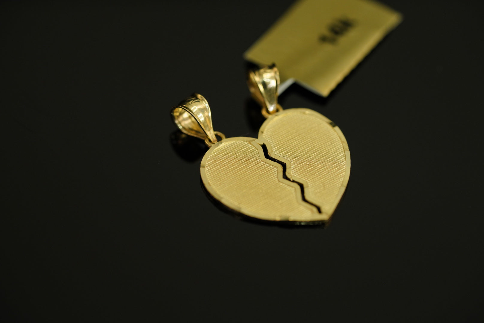 14k Plain Heart Duo Pendant