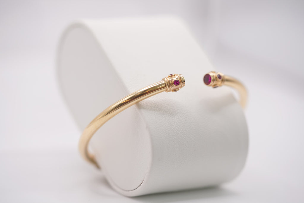 14k Women’s Bracelet - Red Stones