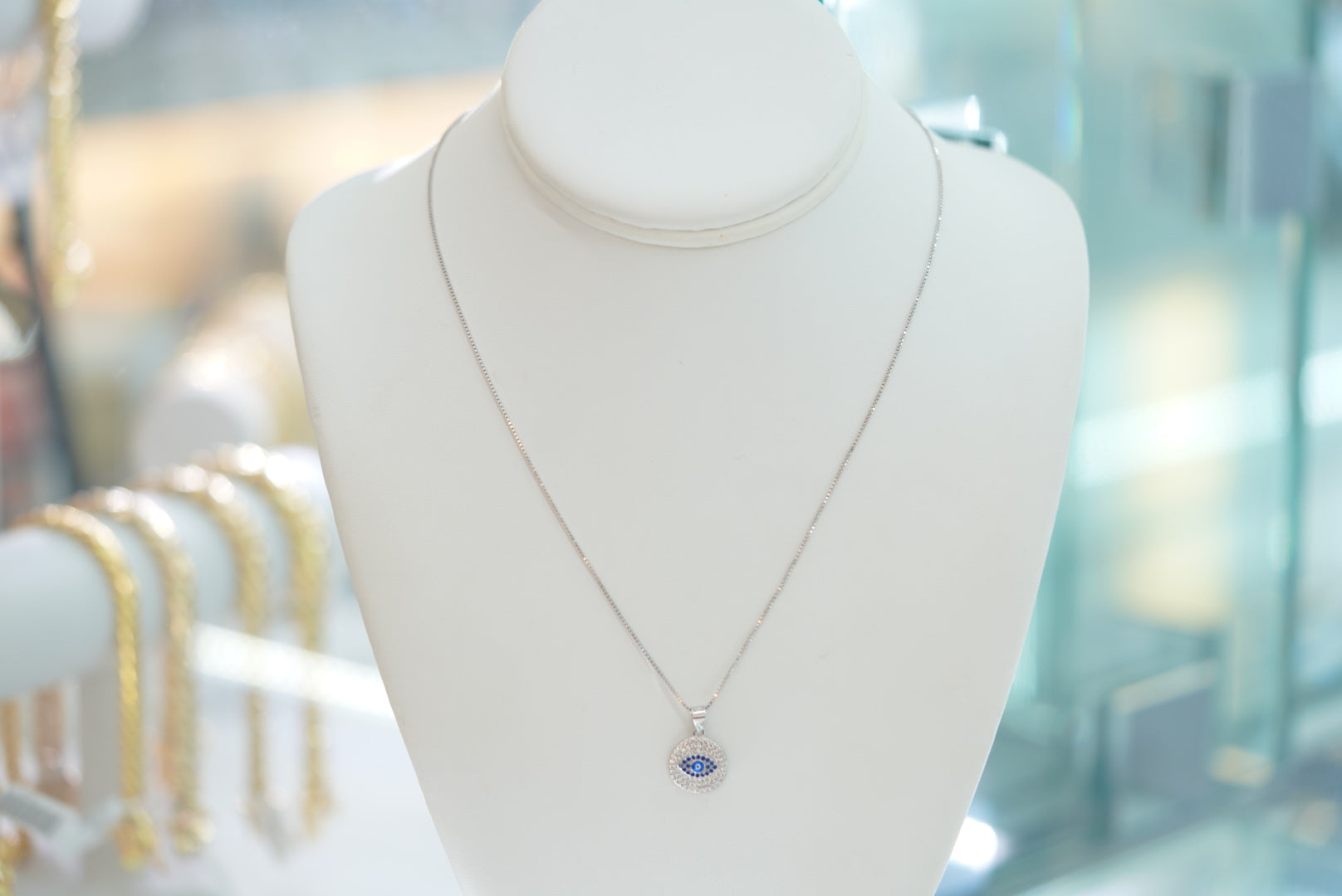 Lucky Eye Silver Necklace - Timeless Protection
