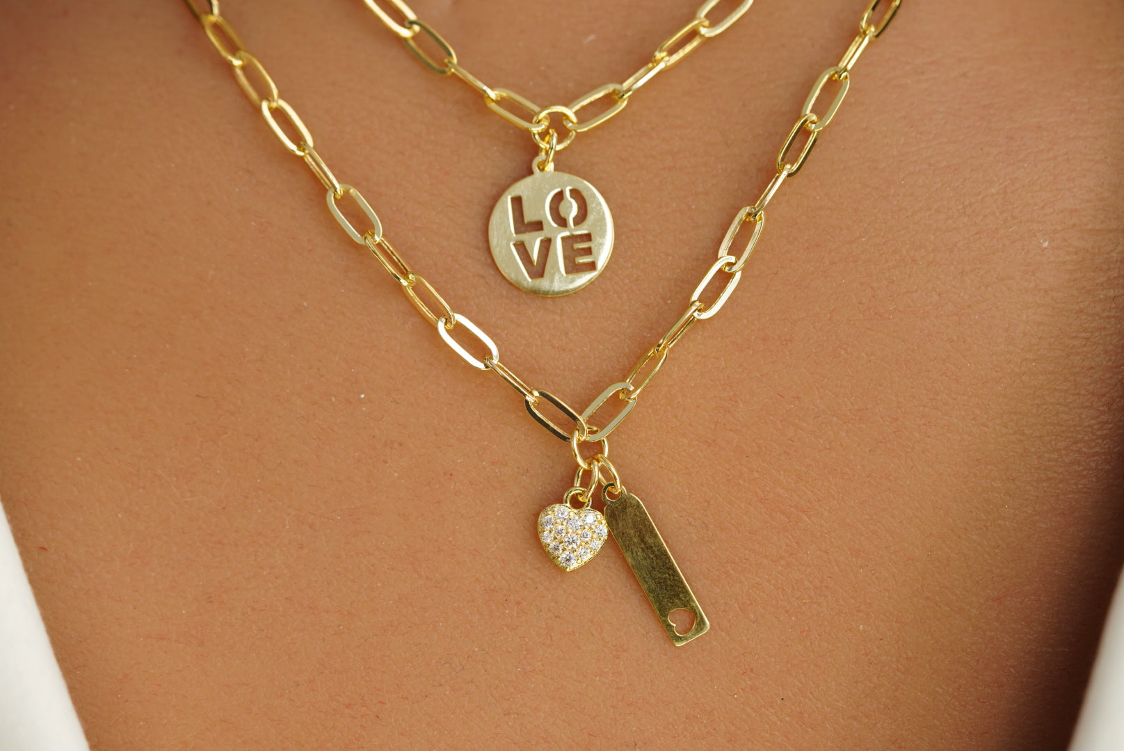 14k Love Double Necklace