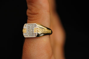 14k Crystals Abstract Ring