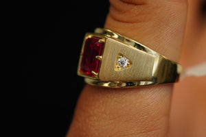 14k Red Stone Ring