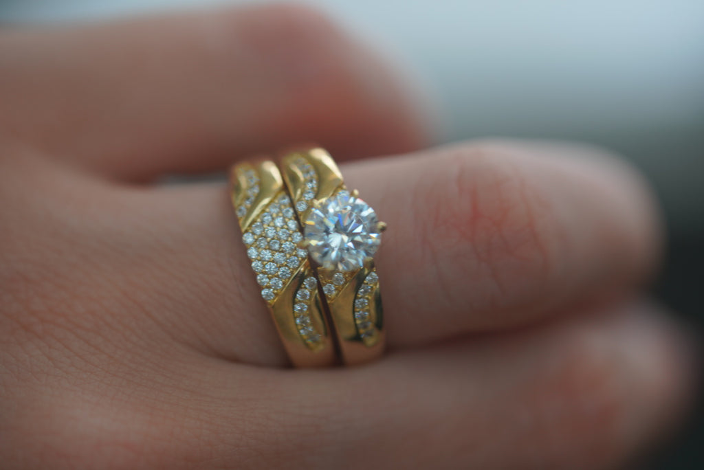 10k Gold Matrimony Rings - True Lovers