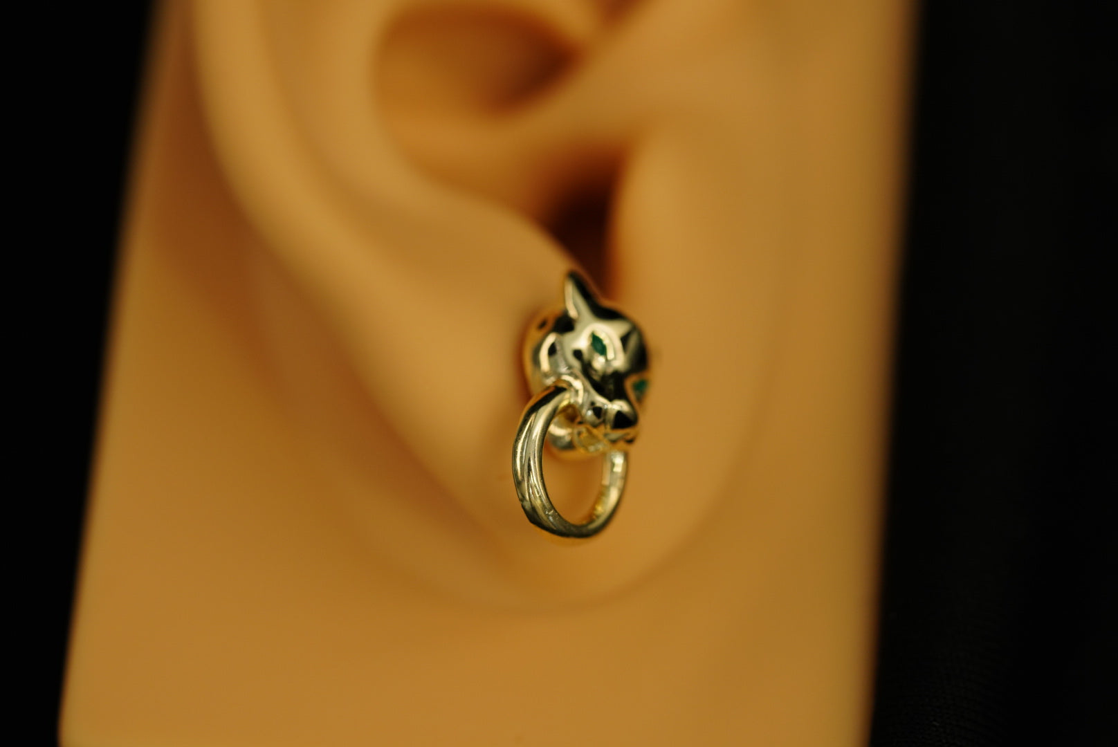 14k Panther Stud Earrings