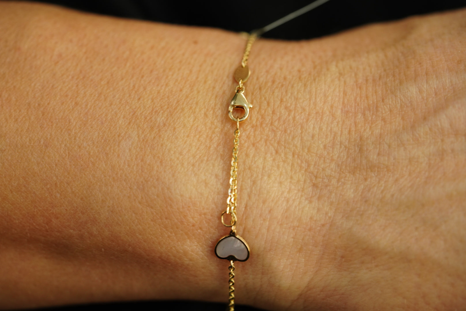 14k Hearts Bracelet