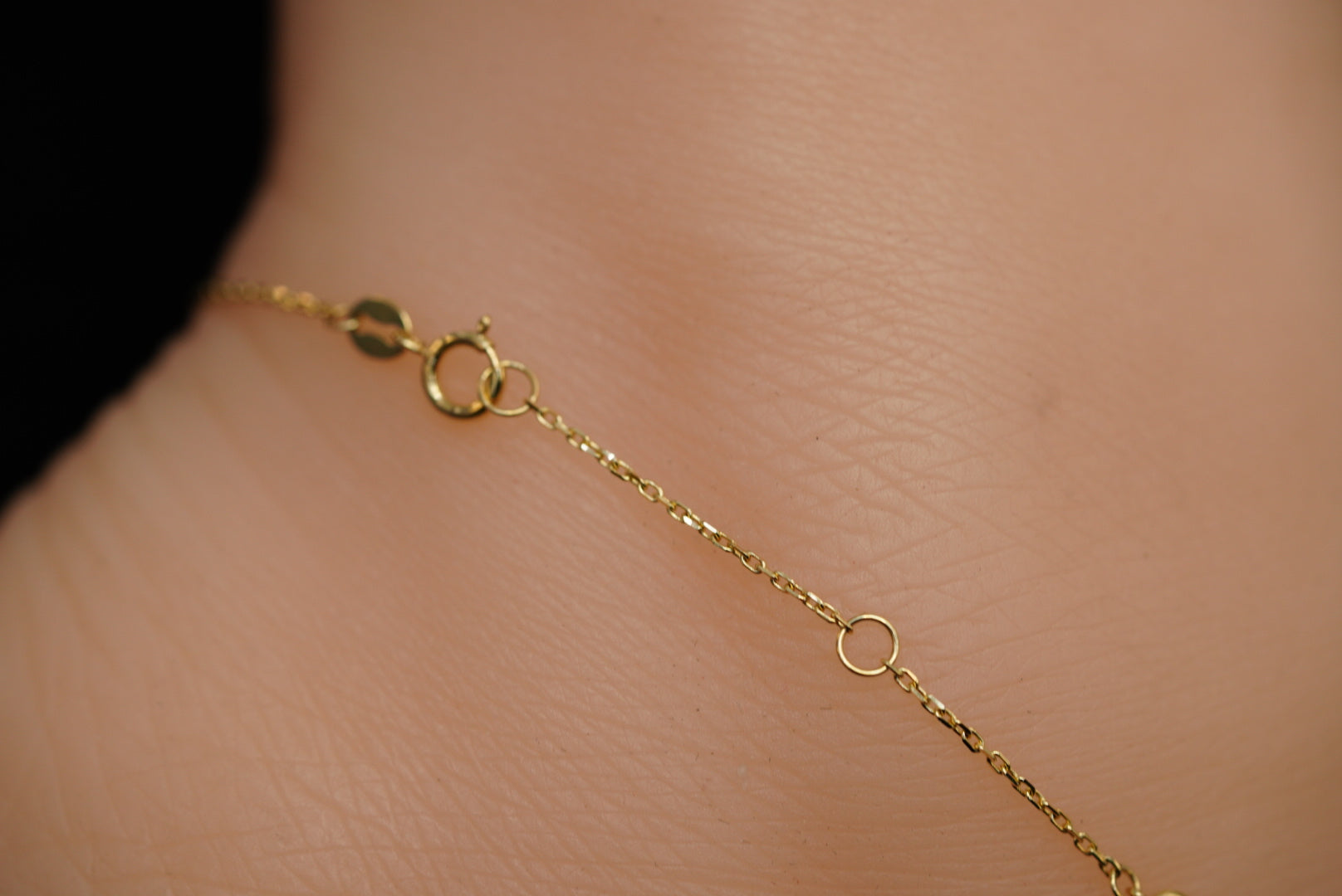 14k Hearts Anklet