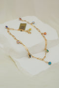 14k Anklet - Evil Eye Colorful