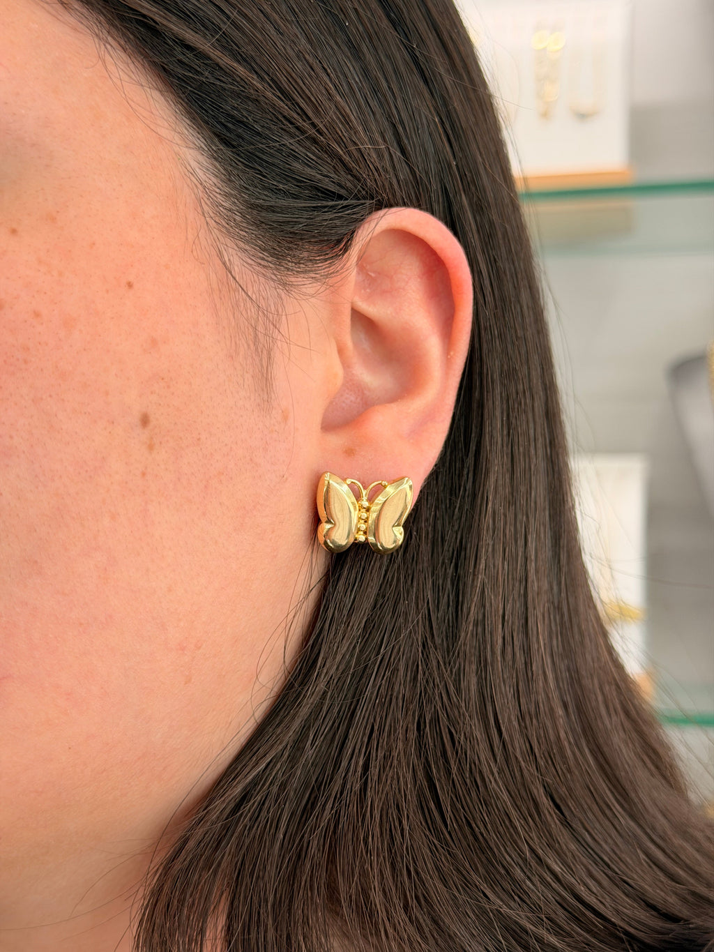 10k Earrings - Bold Butterfly