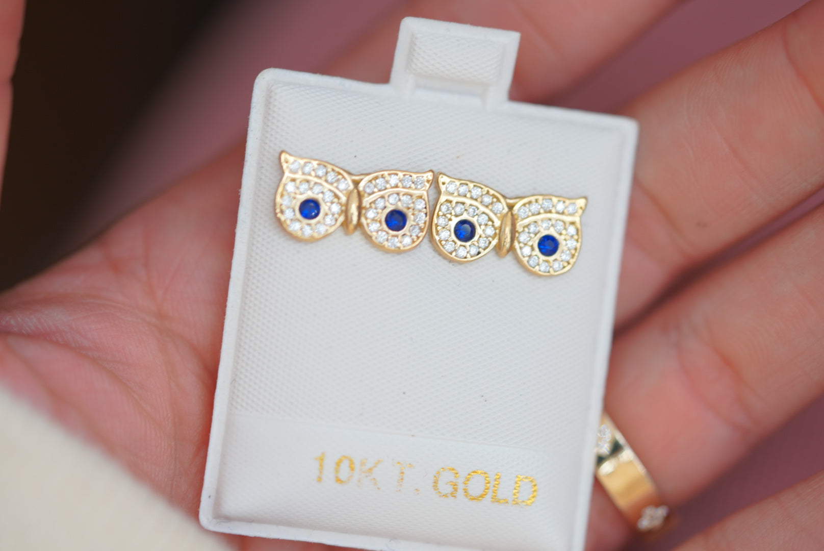 14k Earrings - Owl Eyes