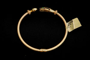 14k Snake Head Bangle Bracelet