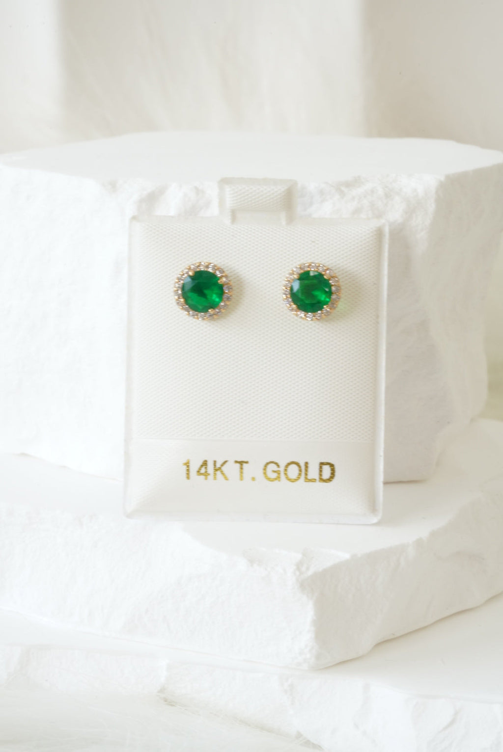 14k Baby Earrings - Colorful Circle