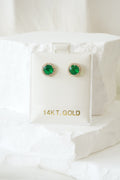 14k Baby Earrings - Colorful Circle